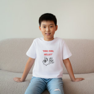 "Ring Ring, Hallo?" 2 Handgezeichnete Skelette, di T-Shirt