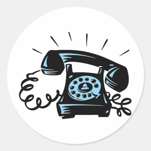 Ring Ring Runder Aufkleber (Vorderseite)