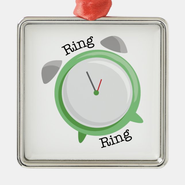 Ring-Ring Silbernes Ornament (Vorne)