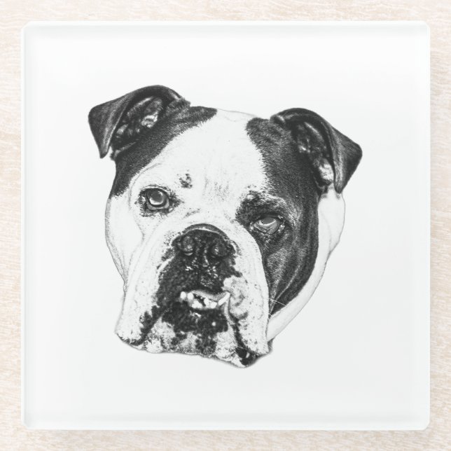 Ring-Safe Bulldog-Untersetzer Glasuntersetzer (Vorderseite)