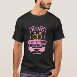 Ring-Schutz-Agentur Lustiges Hochzeitsfeier-Design T-Shirt