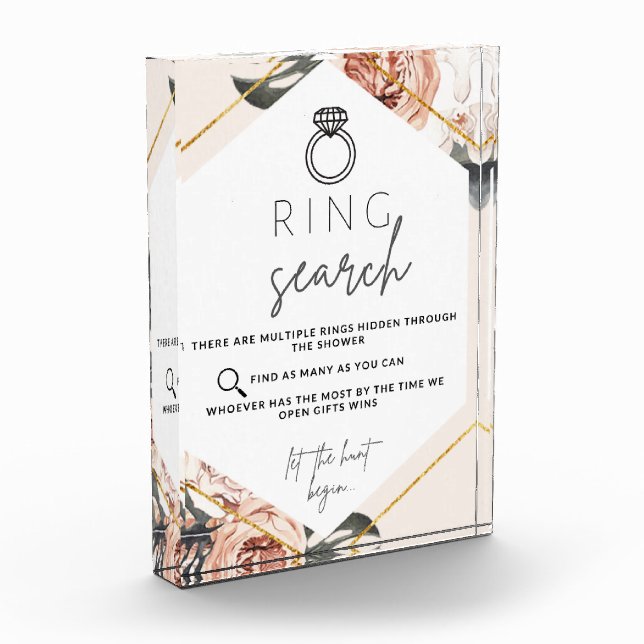 Ring Search Hunt Brautparty Game Fotoblock (Links)