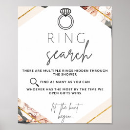 Ring Search Poster Sign für Brautparty