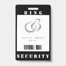 Ring Security-Abzeichen Ausweis