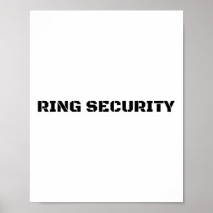 Ring Security Funny Wedbride Groom Party Geschenk Poster