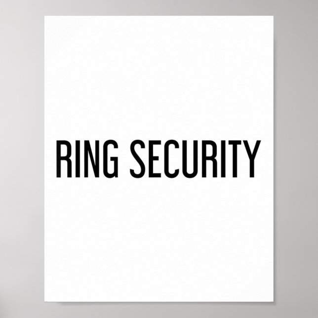 Ring Security Funny Wedbride Groom Party Geschenk Poster (Vorne)
