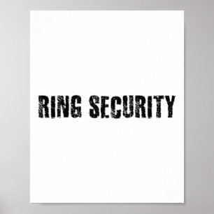 Ring Security Funny Wedbride Groom Party Geschenk Poster