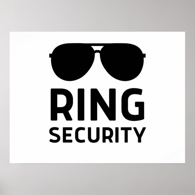 Ring Security lustige Hochzeitsring Bärenjungs Poster (Vorne)