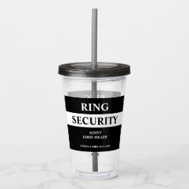 Ring Security Ring Bearer Agent  Acryltrinkbecher
