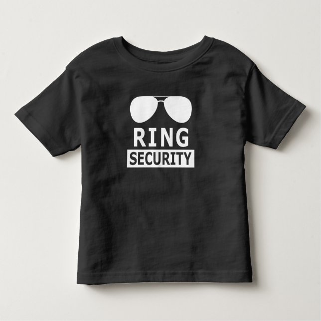 Ring Security Ring Bearer Personalized Boy Kleinkind T-shirt (Vorderseite)