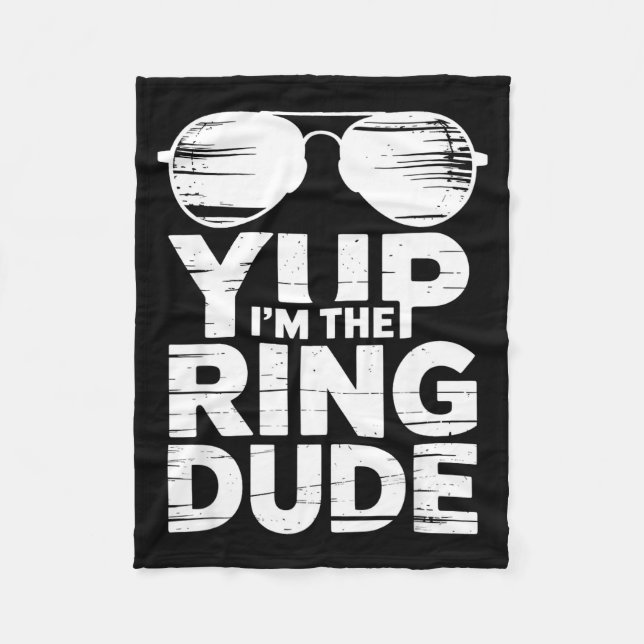 Ring Security Wedding Party Funny Ring Bearer  Fleecedecke (Vorderseite)