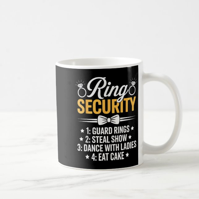 Ring Security Wedding Party Funny Ring Bearer  Kaffeetasse (Rechts)