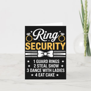 Ring-Sicherheit Hochzeitsfeier Lustiger Ringträger Karte