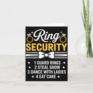 Ring-Sicherheit Hochzeitsfeier Lustiger Ringträger Karte