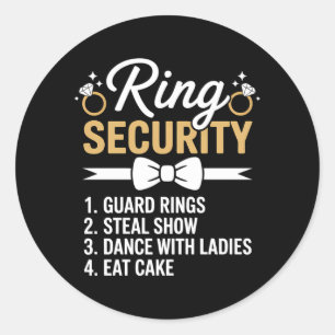 Ring-Sicherheits-Hochzeitsfeier Lustiger Ringträge Runder Aufkleber