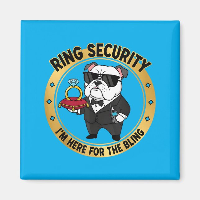 Ring-Sicherheits-Hochzeitsring-Träger-Geschenk Män Magnet (Vorne)