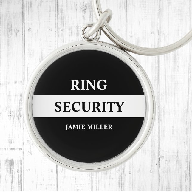 Ring-Sicherheitsring-Träger Schlüsselanhänger (wedding ring security ring bearer favors ring security keychain)