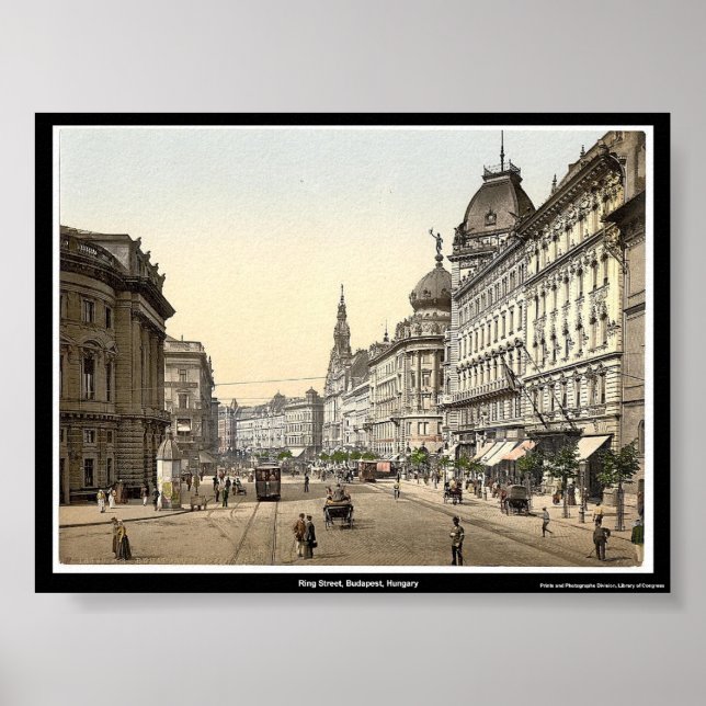 Ring Street, Budapest, Ungarn Poster (Vorne)