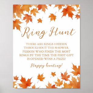 Ring-Suchspiel für herbstliche Brautdusche Poster
