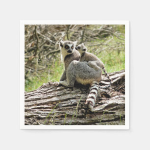RING-TAED LEMUR SERVIETTE