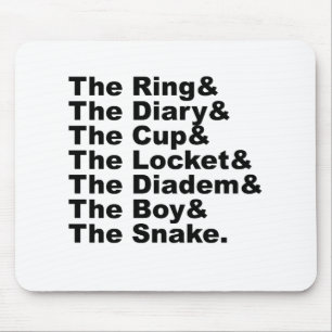 Ring & Tagebuch & Tasse & Medaillon & Diadem & Jun Mousepad