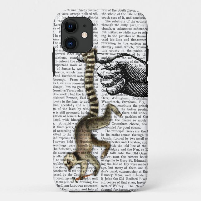 Ring Tail Lemur auf Finger 2 Case-Mate iPhone Hülle (Rückseite)