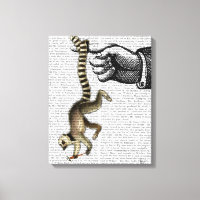 Ring Tails Lemur auf Finger
