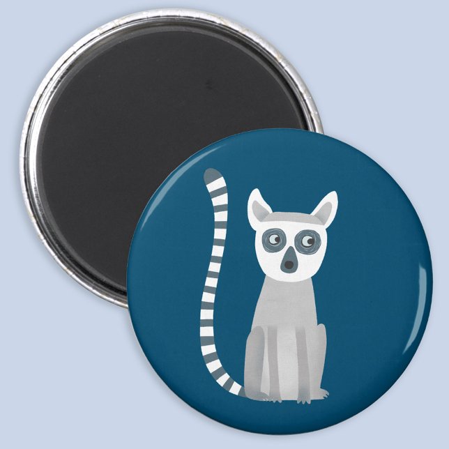 Ring Tails Lemur Magnet (Fun ring tailed lemur magnet)