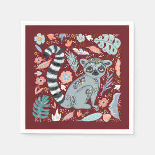 Ring Tegellemur Niedlich Floral Serviette