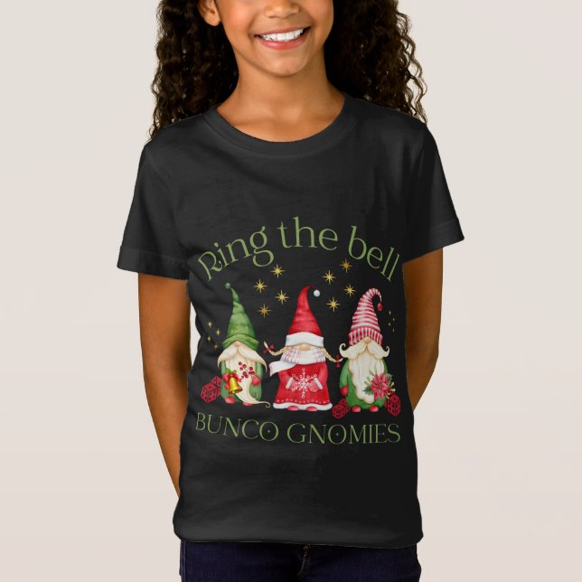Ring the Bell Bunco Gnomies Bunco Weihnachtsgnomes T-Shirt (Vorderseite)