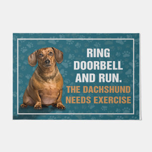 Ring The Doorbell And Run, The Dachshund Cute Fußmatte