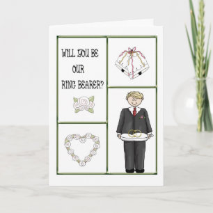 Ring-Träger-Einladung Feiertagskarte