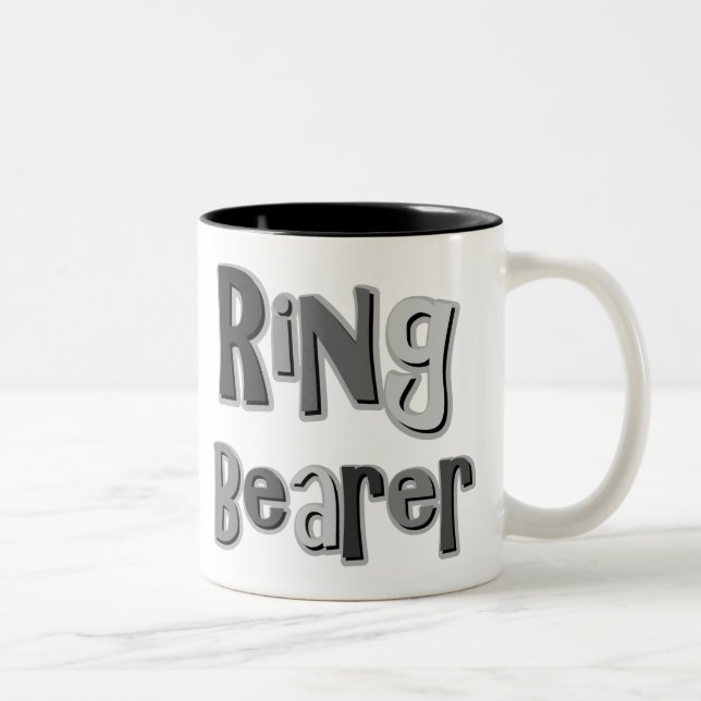 Ring-Träger-Grau Zweifarbige Tasse (Rechts)