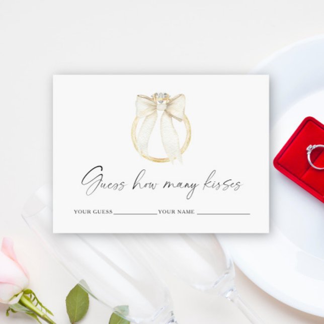 Ring und Bogen Wie viele Küsse Bridgame Begleitkarte (Von Creator hochgeladen)