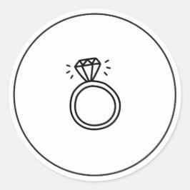 Ringaufkleber (Name hinzufügen) Runder Aufkleber