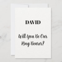 Ringbearer Individuelle Name Script Simple Wedding