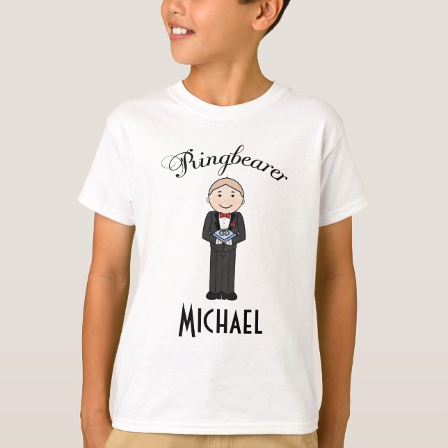Ringbearer Wedding Personalisiertes T-Shirt (Vorderseite)