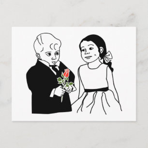 Ringbeere und Blumenmädchen Postkarte