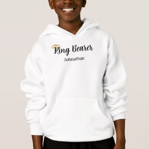 Ringbeerskript Gold Wedding Rings Boy's Name Hoodie