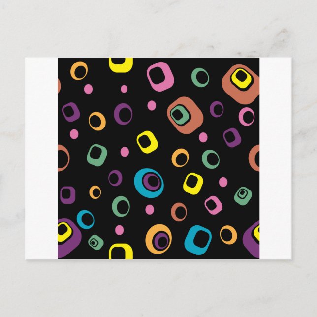 Ringe Abstrakte Kunst Postkarte (Vorderseite)