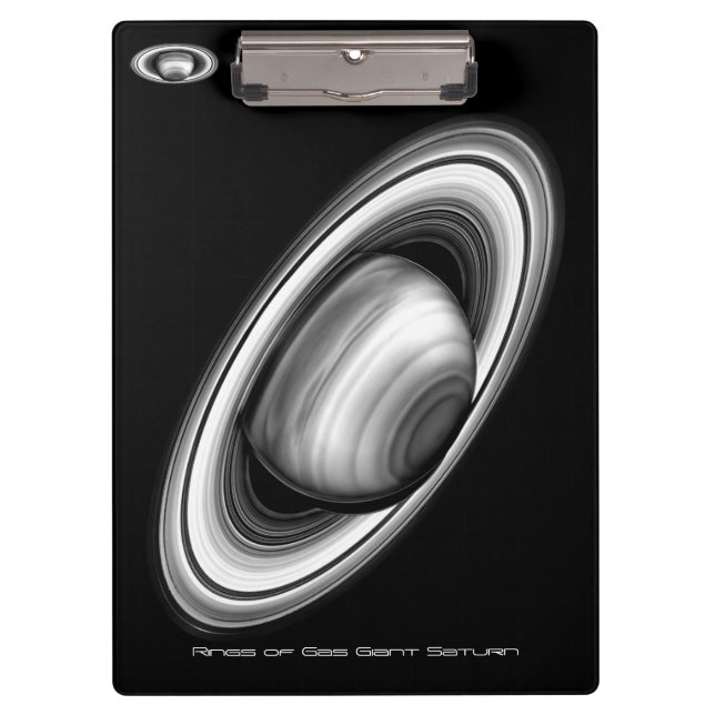 Ringe des Gasriesen Saturn - Sonnensystem Klemmbrett (Vorderseite)