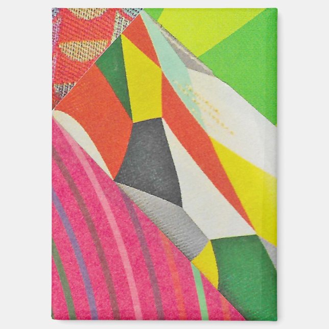 Ringe und Tessellationen Collage Magnet (Vorderseite)