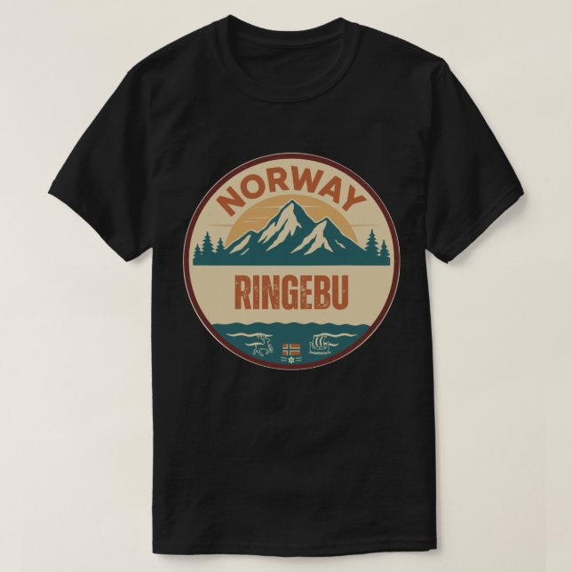 Ringebu, Norge Norwegen T-Shirt (Design vorne)