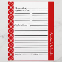 Ringed Diamonds Recipe Beilagen - Red White