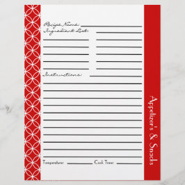 Ringed Diamonds Recipe Beilagen - Red White