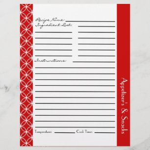 Ringed Diamonds Recipe Beilagen - Red White