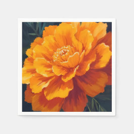 Ringelblume | Aquarell-Blumenmalerei Serviette