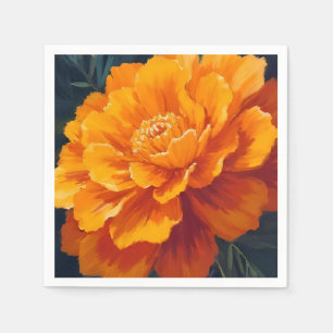 Ringelblume Aquarell-Blumenmalerei Serviette