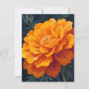 Ringelblume Aquarell Floral Gemalt Dankeskarte