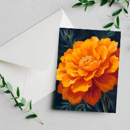 Ringelblume | Aquarell Florale Bemalte Karte